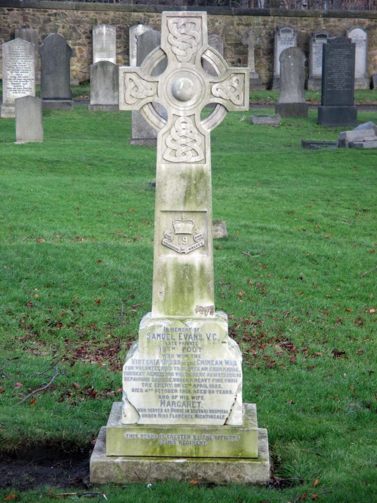 Private Samuel Evans Grave at Portabello Cemetery, Piershill in Edinburgh